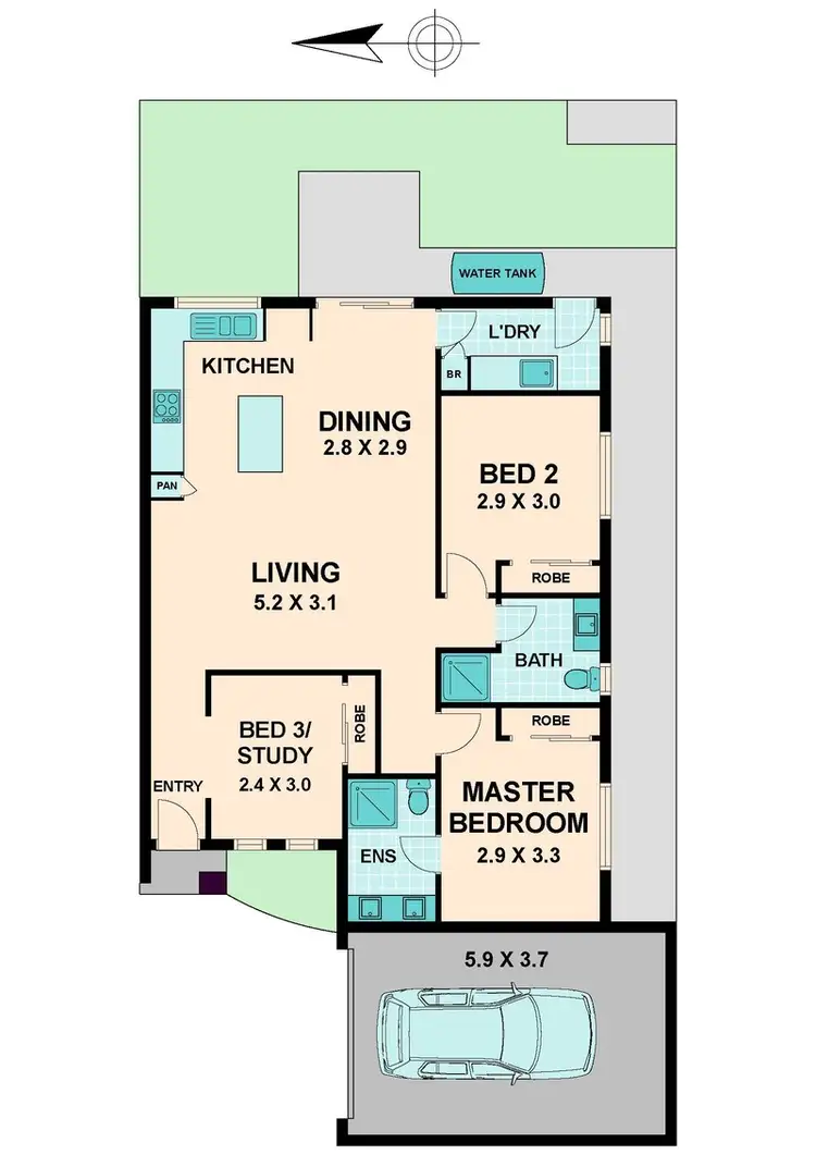 Floorplan of Homely unit listing, 4/11 RAGLAN STREET, Wallan VIC 3756