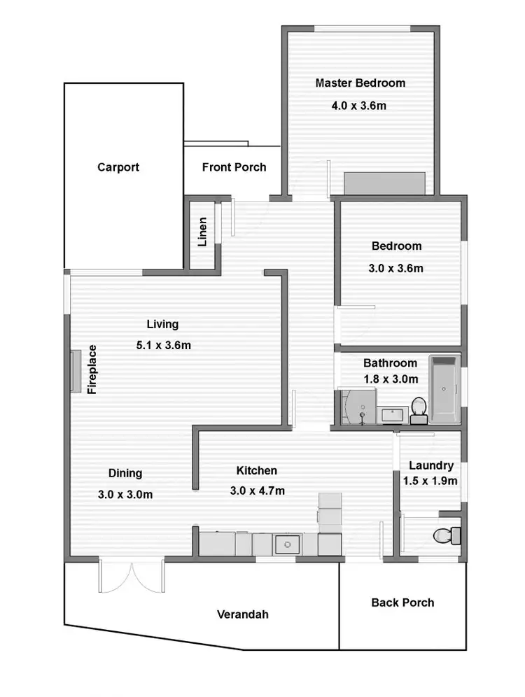 Floorplan of Homely house listing, 16 Salisbury Avenue, Newington VIC 3350