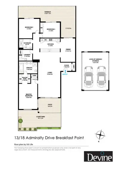 Floorplan of Homely apartment listing, 13/18 Admiralty Drive, Breakfast Point NSW 2137