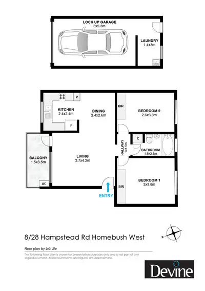 Floorplan of Homely apartment listing, 8/28 Hampstead Road, Homebush West NSW 2140
