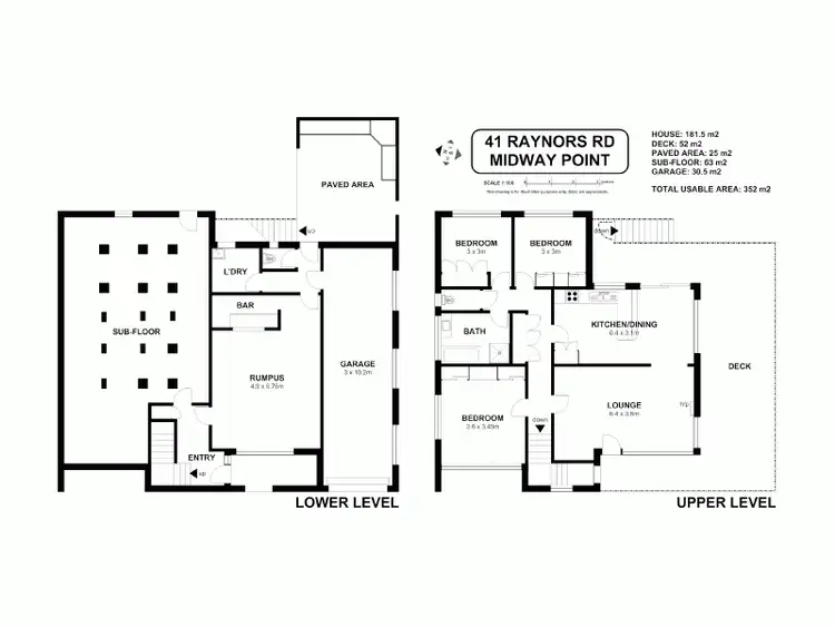 Floorplan of Homely house listing, 41 Raynors Road, Midway Point TAS 7171
