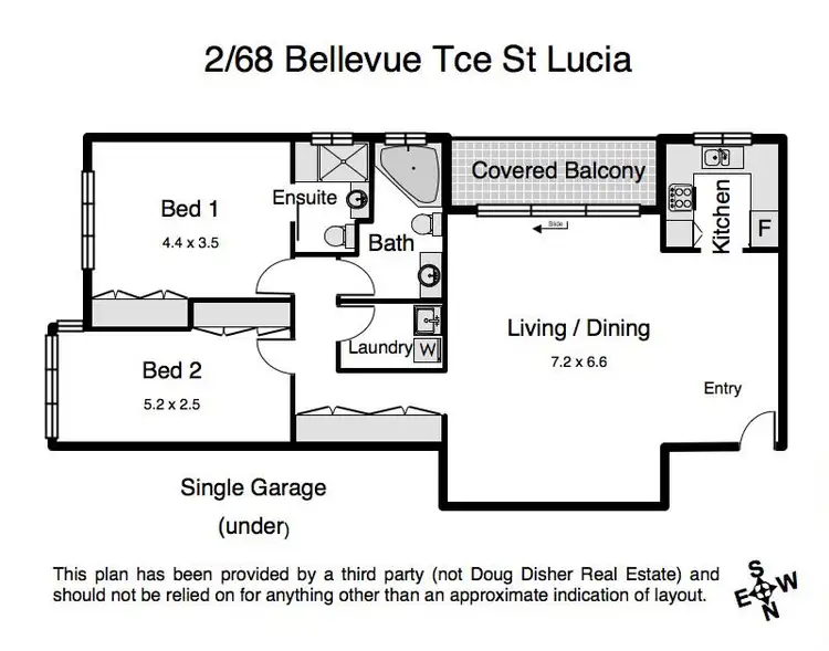 Floorplan of Homely unit listing, 27/68 Bellevue Terrace, St Lucia QLD 4067