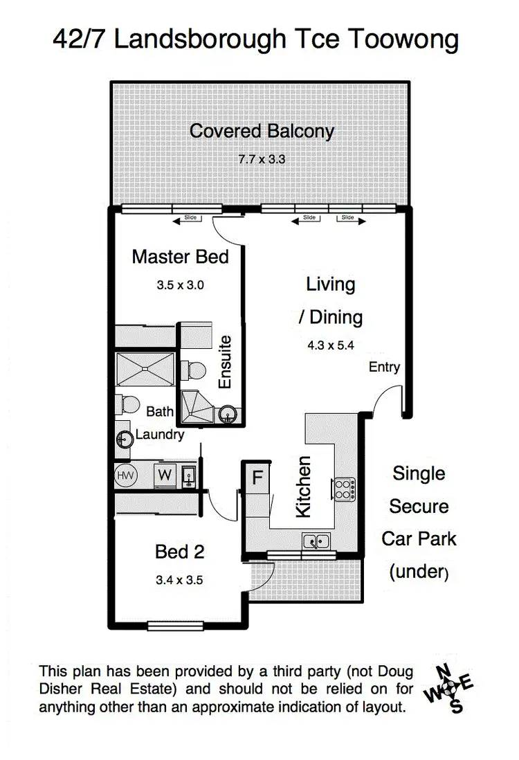 Floorplan of Homely unit listing, 42/7 Landsborough Terrace, Toowong QLD 4066