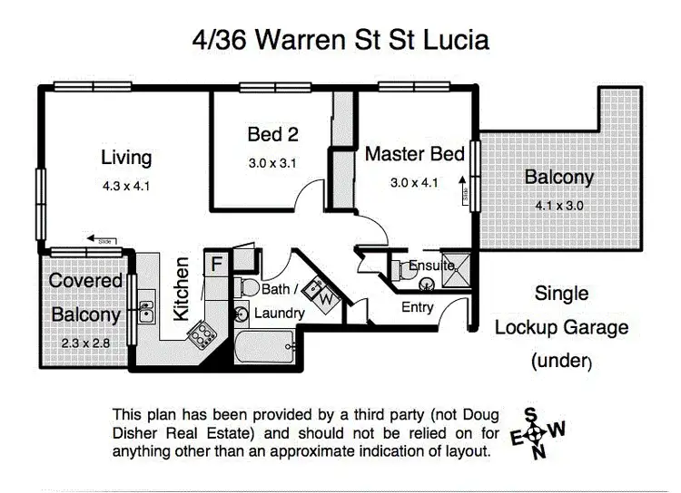 Floorplan of Homely unit listing, 4/36 Warren Street, St Lucia QLD 4067