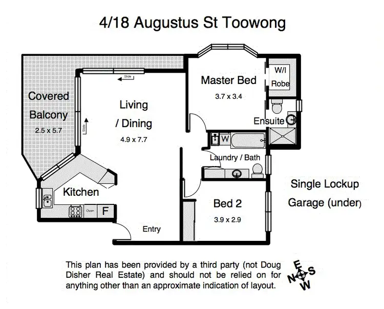 Floorplan of Homely unit listing, 4/18 Augustus Street, Toowong QLD 4066