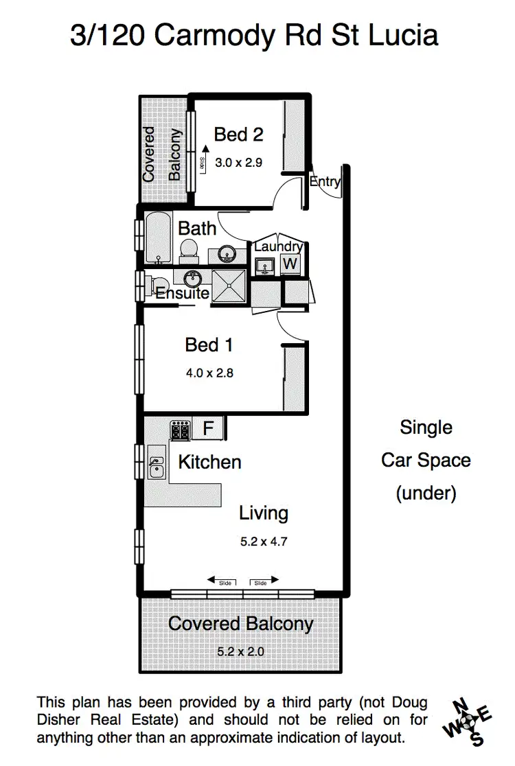 Floorplan of Homely unit listing, 3/120 Carmody Road, St Lucia QLD 4067