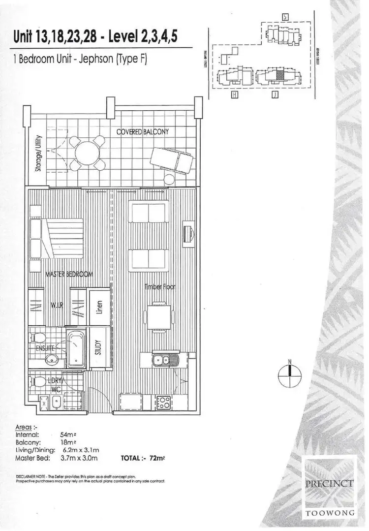 Floorplan of Homely unit listing, 18/26 Holland Street, Toowong QLD 4066