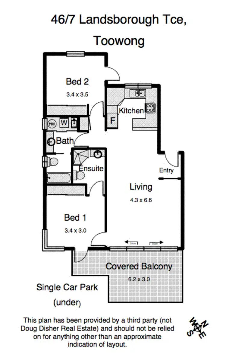 Floorplan of Homely unit listing, 46/7 Landsborough Terrace, Toowong QLD 4066
