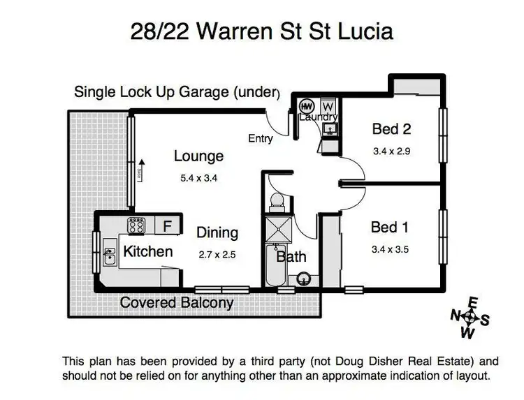 Floorplan of Homely unit listing, 28/22 Warren Street, St Lucia QLD 4067