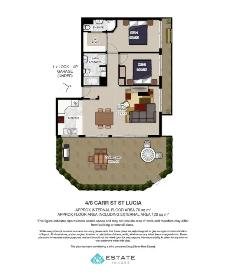 Floorplan of Homely unit listing, 4/8 Carr Street, St Lucia QLD 4067