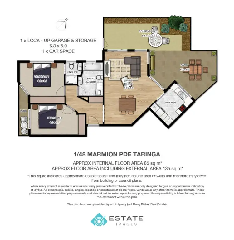 Floorplan of Homely unit listing, 1/48 Marmion Parade, Taringa QLD 4068