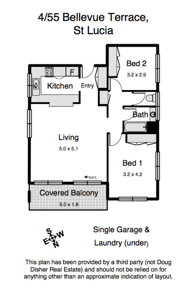 Floorplan of Homely unit listing, 4/55 Bellevue Terrace, St Lucia QLD 4067