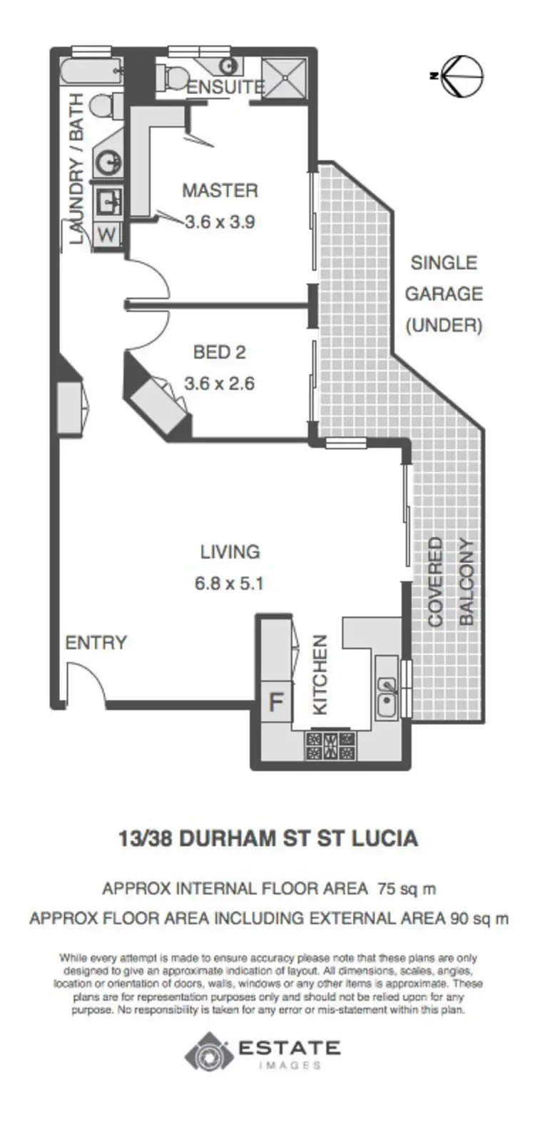 Floorplan of Homely unit listing, 13/38 Durham Street, St Lucia QLD 4067