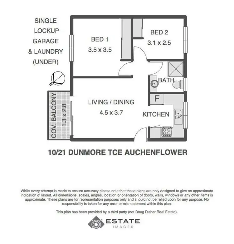 Floorplan of Homely unit listing, 10/21 Dunmore Terrace, Auchenflower QLD 4066