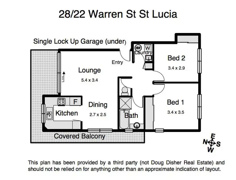 Floorplan of Homely unit listing, 28/22 Warren Street, St Lucia QLD 4067