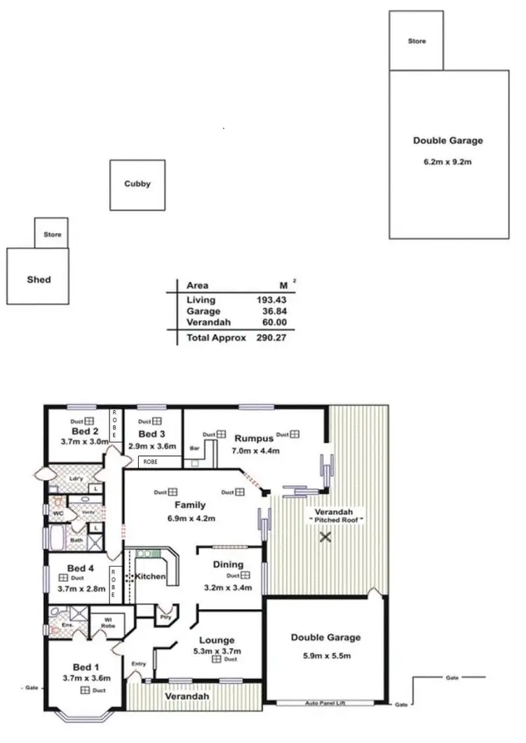 Floorplan of Homely house listing, 42 Gameau Road, Two Wells SA 5501