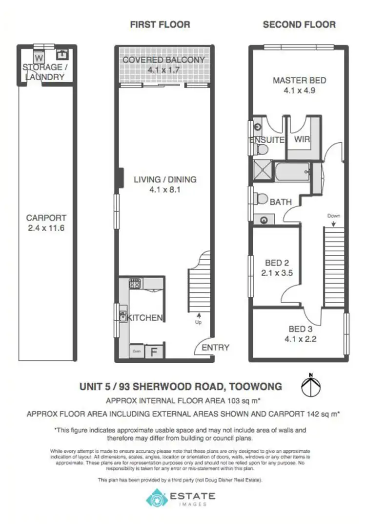 Floorplan of Homely unit listing, 5/93 Sherwood Road, Toowong QLD 4066
