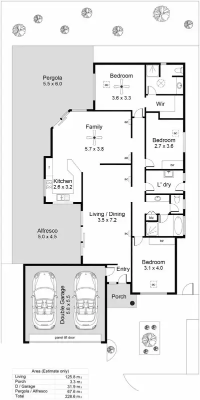 Floorplan of Homely house listing, 19 Songlark  Grove, Flagstaff Hill SA 5159