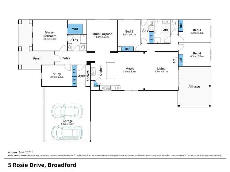 Floorplan of Homely house listing, 5 ROSIE DRIVE, Broadford VIC 3658