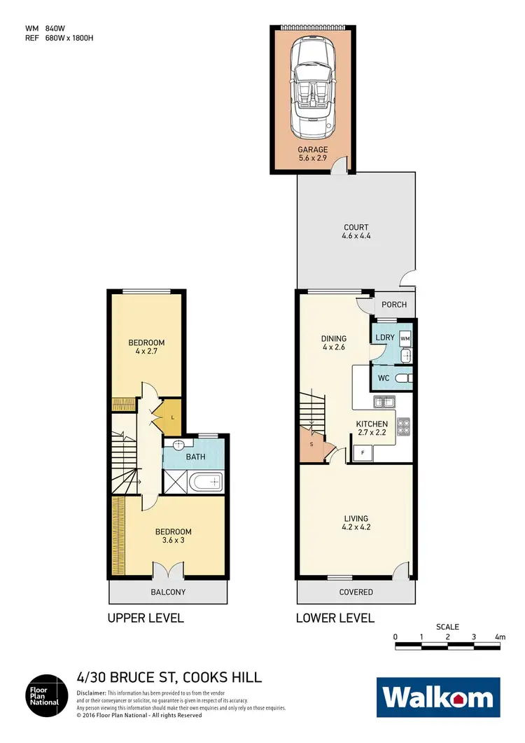 Floorplan of Homely townhouse listing, 4/30 Bruce Street, Cooks Hill NSW 2300