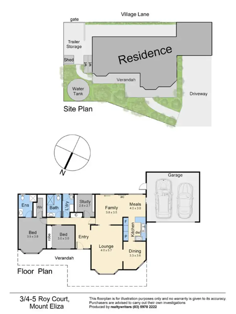 Floorplan of Homely unit listing, 3/4-5 Roy Court, Mount Eliza VIC 3930