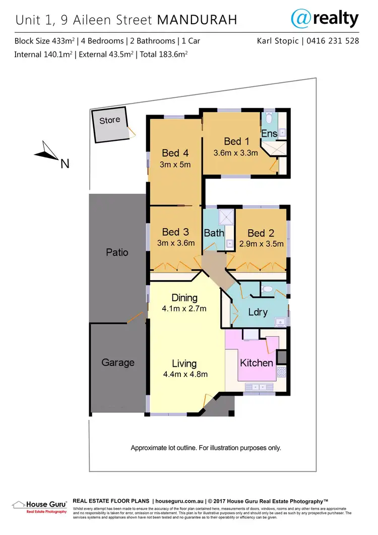 Floorplan of Homely house listing, 1/9 Aileen Street, Mandurah WA 6210