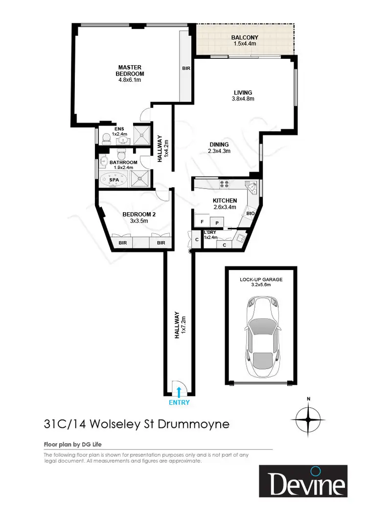 Floorplan of Homely apartment listing, 31C/14 Wolseley Street, Drummoyne NSW 2047