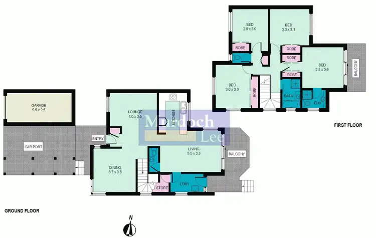 Floorplan of Homely townhouse listing, 1/8 View Street, West Pennant Hills NSW 2125