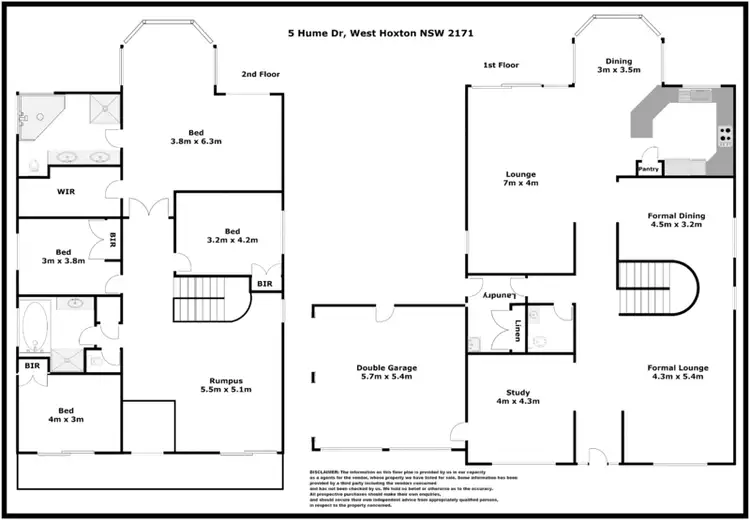 Floorplan of Homely house listing, 5 Hume Drive, West Hoxton NSW 2171