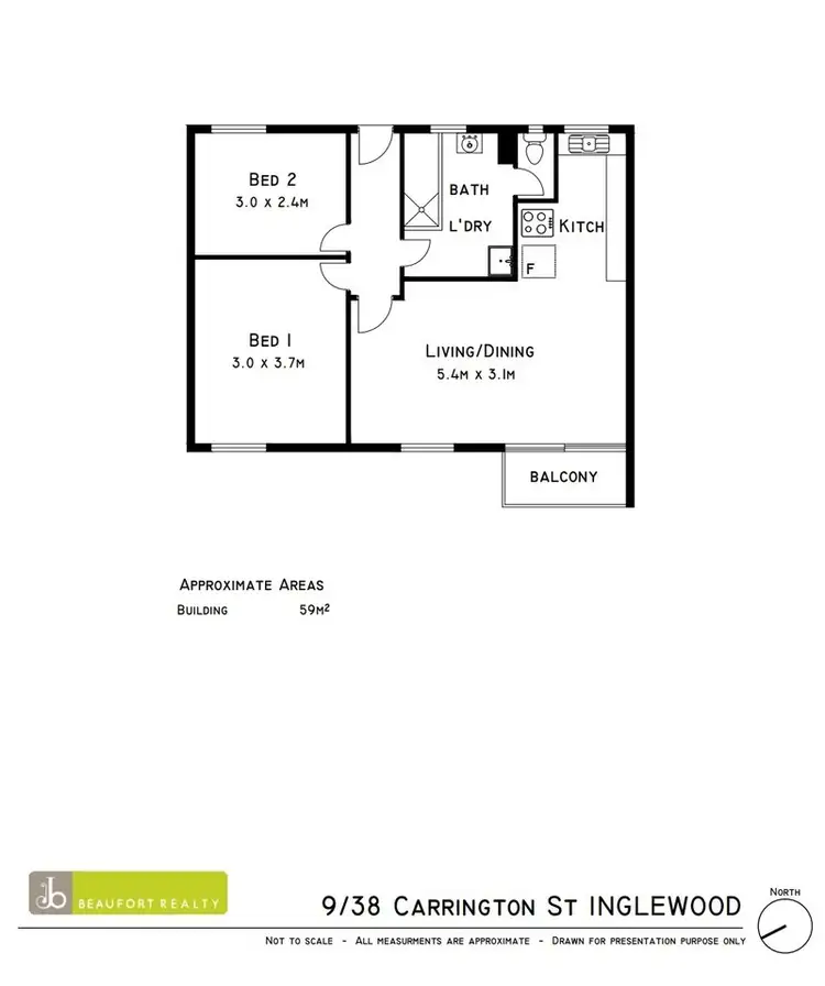 Floorplan of Homely unit listing, 9/38 Carrington Street, Inglewood WA 6052
