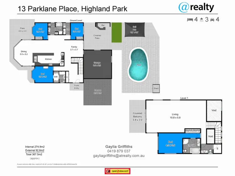 Floorplan of Homely house listing, 13 Parklane Place, Highland Park QLD 4211