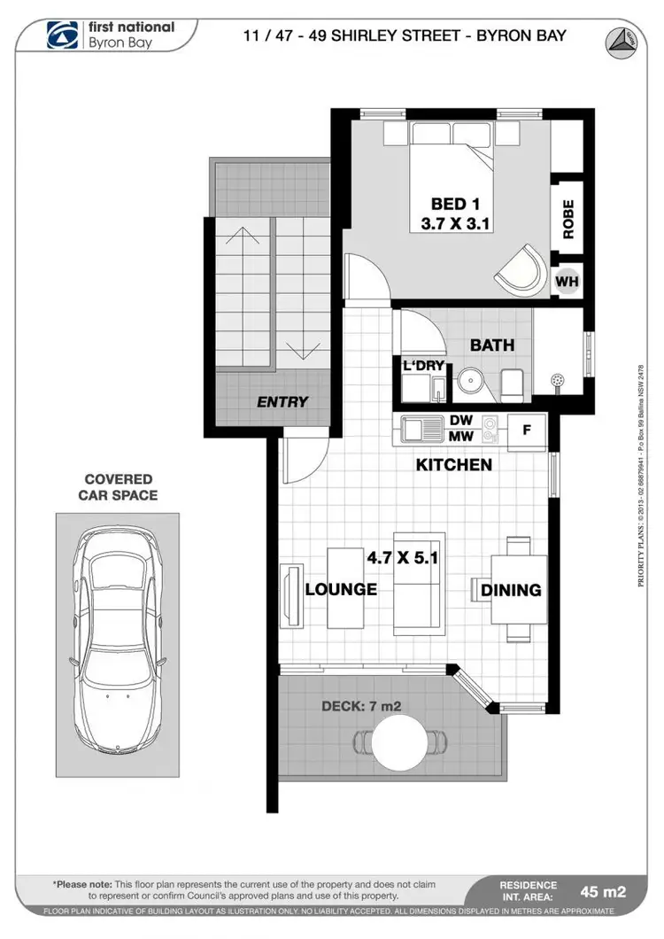 Floorplan of Homely unit listing, 11/47-49 Shirley Street, Byron Bay NSW 2481
