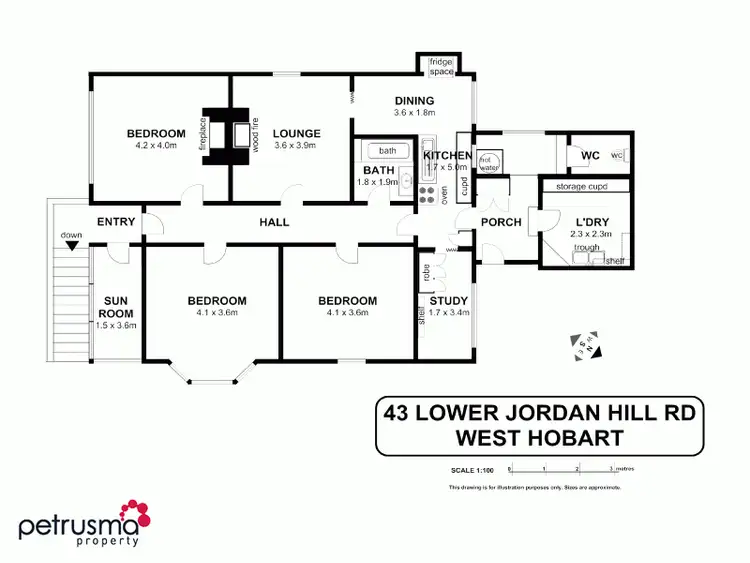 Floorplan of Homely house listing, 43 Lower Jordan Hill Road, West Hobart TAS 7000