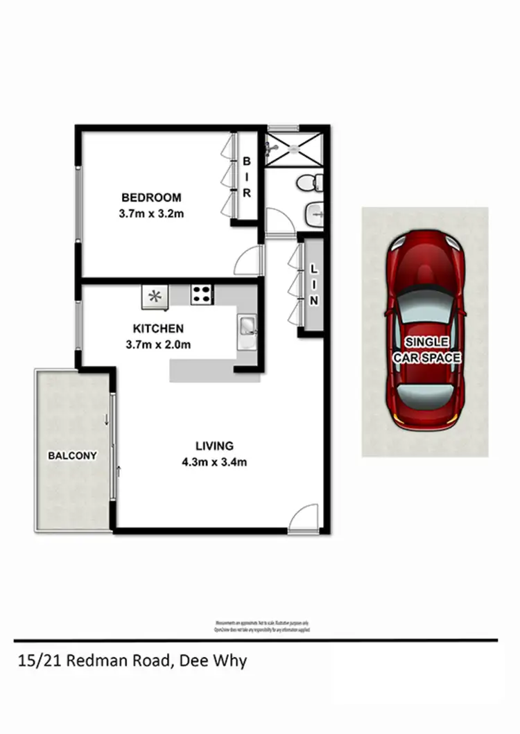 Floorplan of Homely unit listing, 15/21 Redman Rd, Dee Why NSW 2099