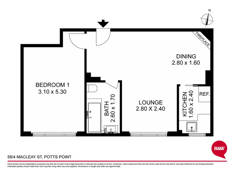 Floorplan of Homely apartment listing, 58/4 Macleay Street, Potts Point NSW 2011