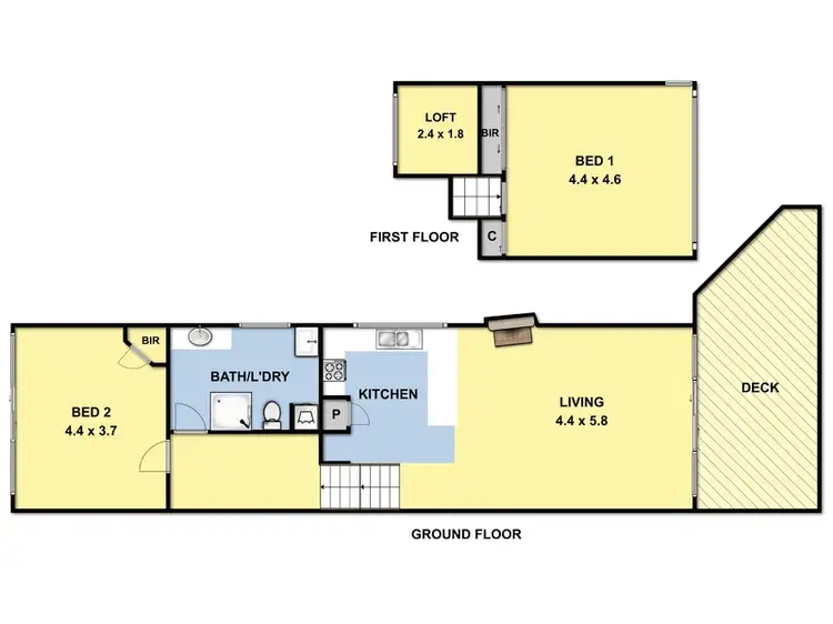 Floorplan of Homely townhouse listing, 1/48 Polwarth Road, Lorne VIC 3232