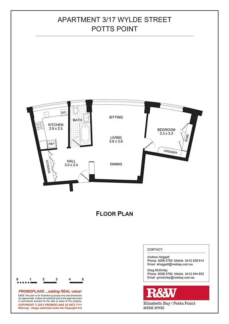 Floorplan of Homely apartment listing, 3/17 Wylde Street, Potts Point NSW 2011