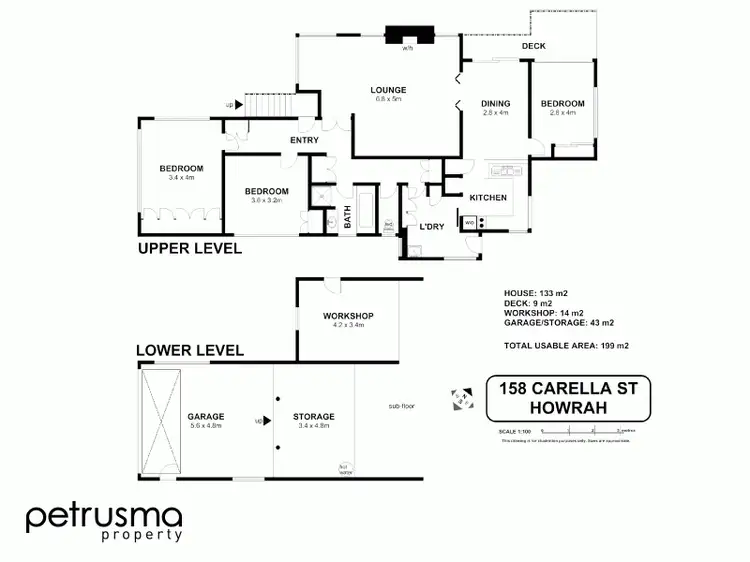 Floorplan of Homely house listing, 158 Carella Street, Howrah TAS 7018