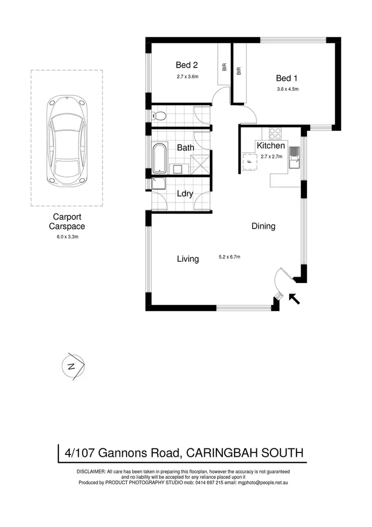Floorplan of Homely villa listing, 4/107 Gannons Road, Caringbah NSW 2229