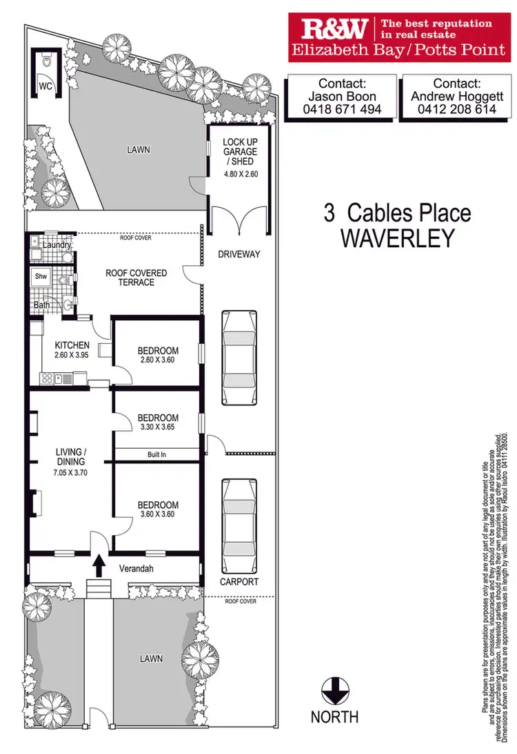 Floorplan of Homely house listing, 3 Cables Place, Waverley NSW 2024