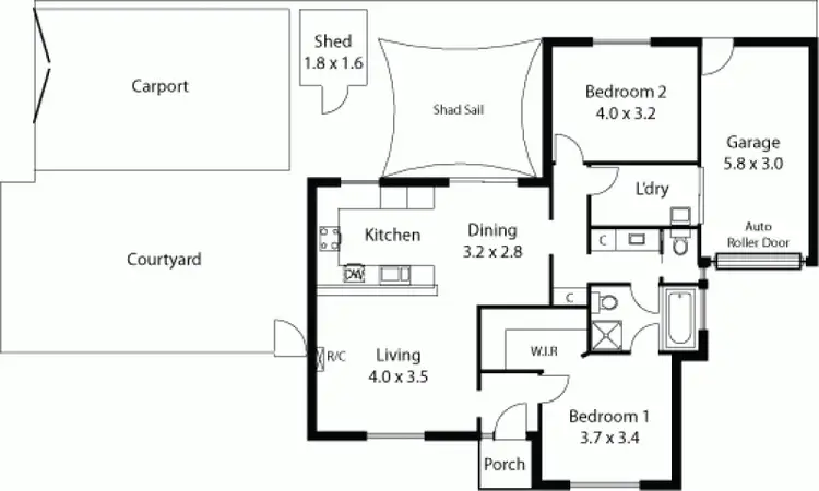 Floorplan of Homely unit listing, 1/30 BRANKSOME, Dover Gardens SA 5048
