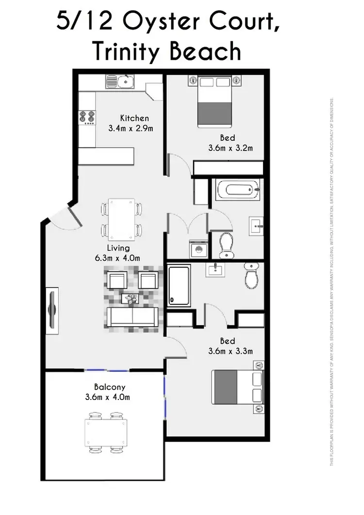 Floorplan of Homely unit listing, 5/12 Oyster Ct, Trinity Beach QLD 4879