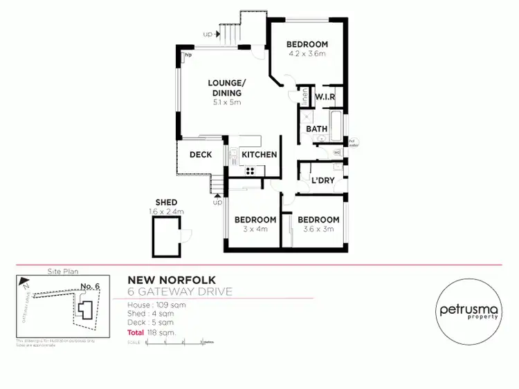 Floorplan of Homely house listing, 6 Gateway Drive, New Norfolk TAS 7140