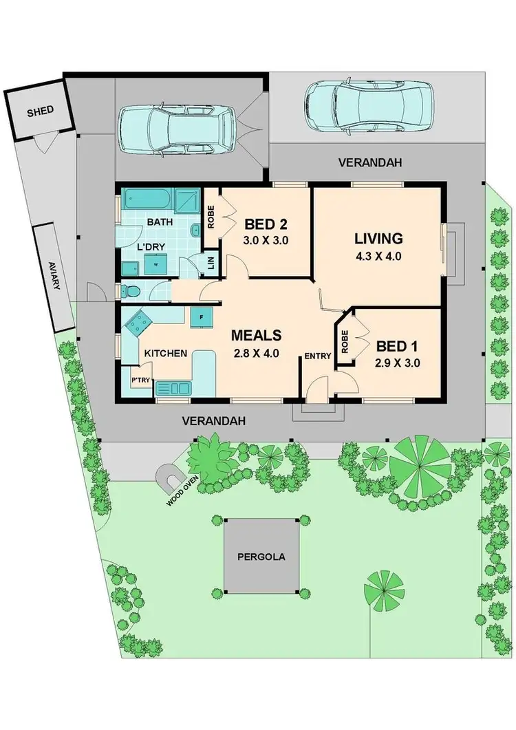 Floorplan of Homely unit listing, 1/8 MOLLISON STREET, Broadford VIC 3658
