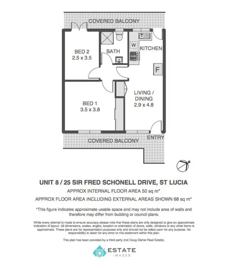 Floorplan of Homely unit listing, 8/25 Sir Fred Schonell Drive, St Lucia QLD 4067