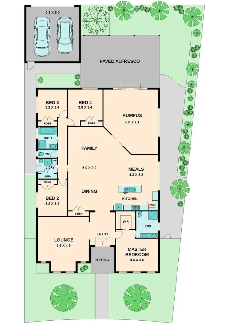 Floorplan of Homely house listing, 44 WARRAWONG CIRCUIT, Doreen VIC 3754