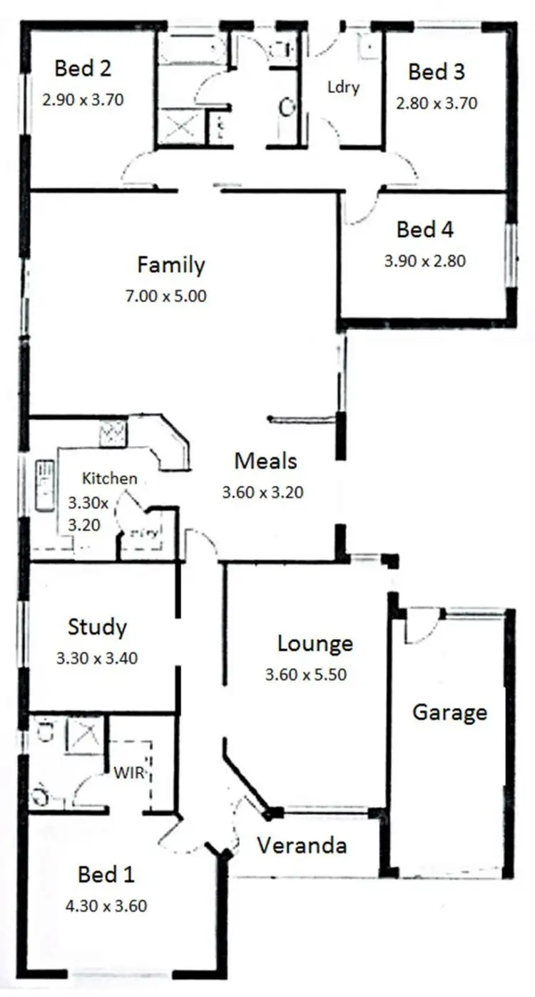 Floorplan of Homely house listing, 12 Angela Close, Flagstaff Hill SA 5159