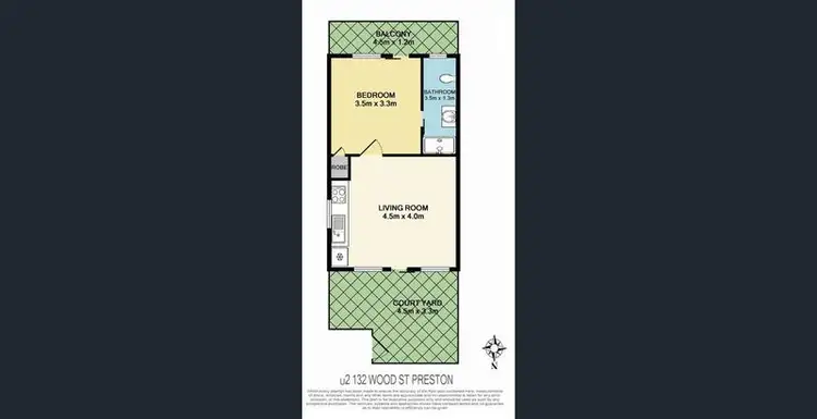 Floorplan of Homely apartment listing, 2/132 Wood Street, Preston VIC 3072