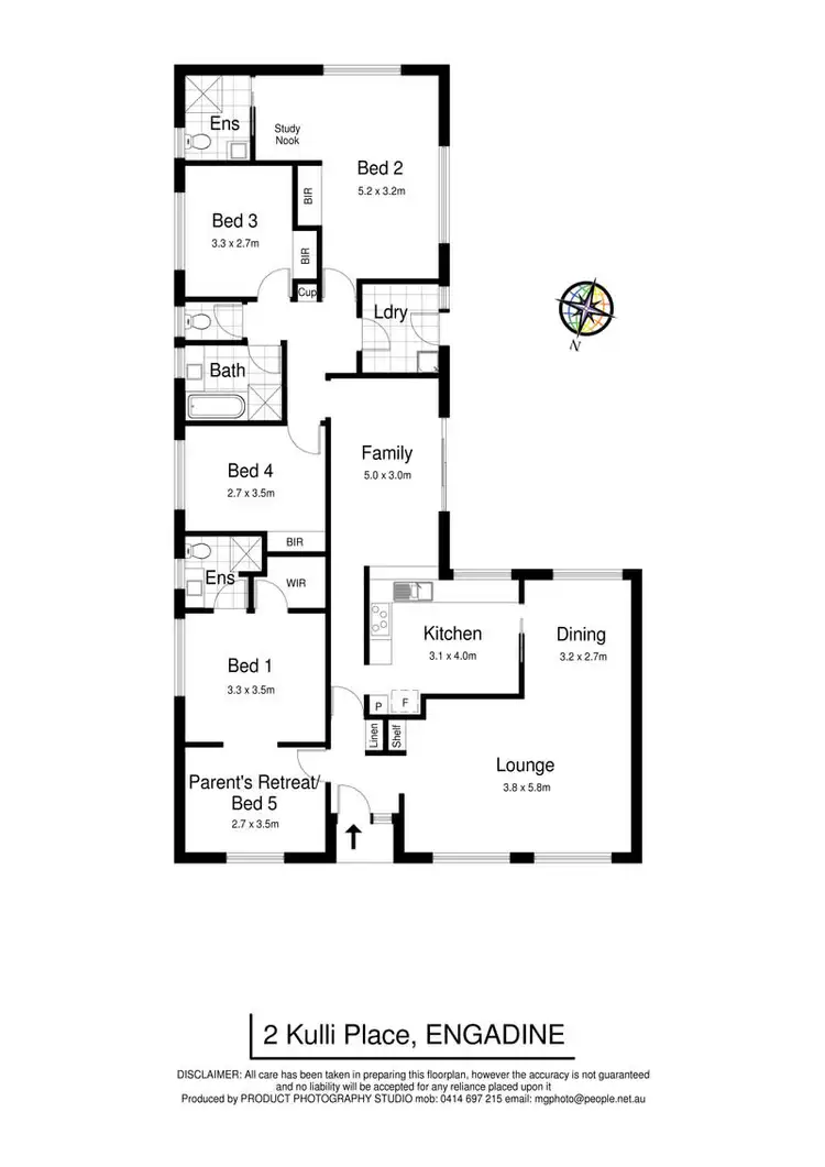 Floorplan of Homely house listing, 2 Kulli Place, Engadine NSW 2233