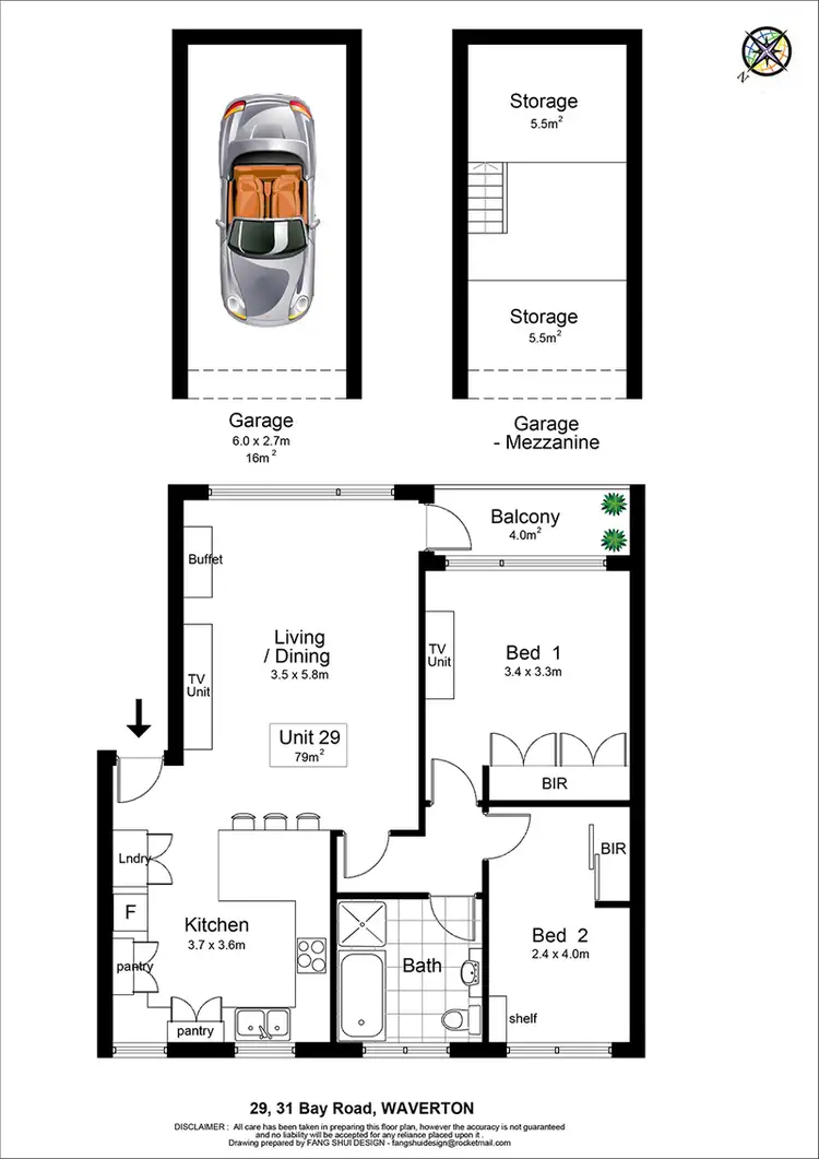 Floorplan of Homely unit listing, 29/31 Bay Road, Waverton NSW 2060